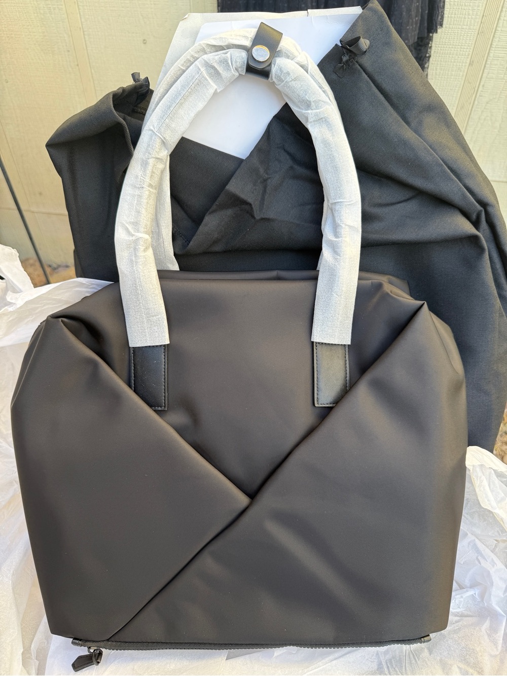 Lux & Nyx Large Origami Tote Bag 15" Laptop Trolley Sleeve Crossbody Purse